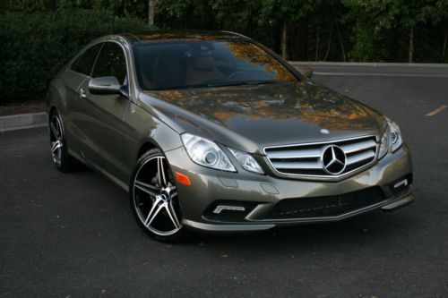 2010 e550 coupe. 19 inch custom rims. p2 package. rare olive gray!