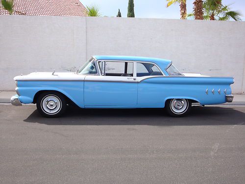 1959 ford fairlane!  90,500 original miles &amp; engine!  gorgeous blue &amp; white!