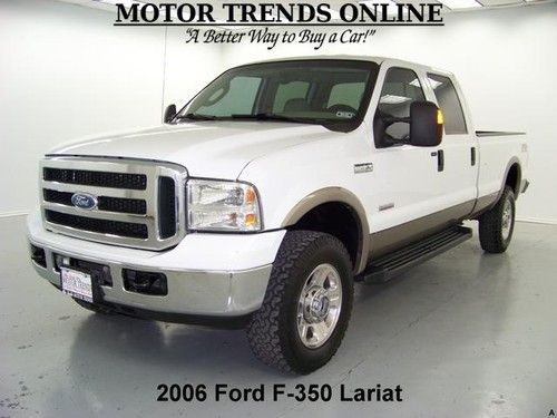 4x4 fx4 lariat diesel crewcab leather boards tow 2006 ford f-350 f250 68k