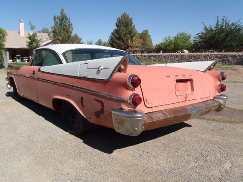 1957 dodge coronet 2dr hard top orig paint pink/white hot rat street rod 413 v8