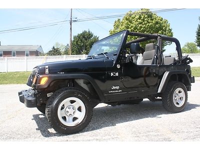 06 jeep wrangler x 4x4 6-speed manual - 1 owner clean carfax - black