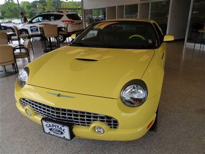 2002 ford thunderbird 1-owner convertible super low miles inspiration yellow