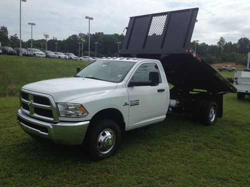 2013 ram 3500 reg cab chassis 4x4 with flat dump