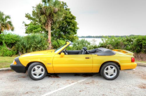 1993 ford mustang lx convertible yellow limited edition low miles
