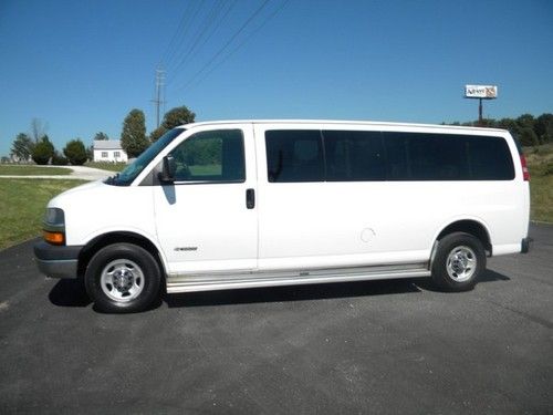 15 passenger extended chevy front rear ac 1 owner clean used van ext xlt ls lt