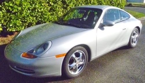 1999 porsche 911 carrera, silver and black