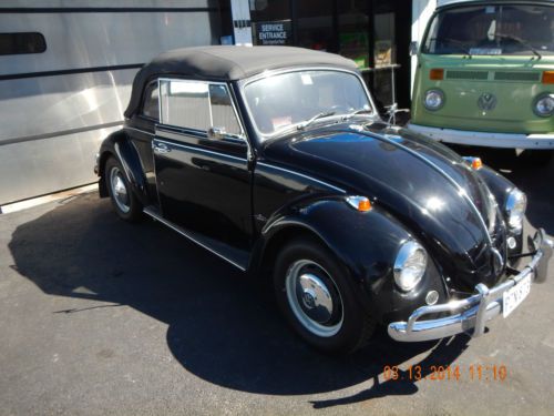 Very rare to find black 1967 vw convertible beetle with 1493 cc engine