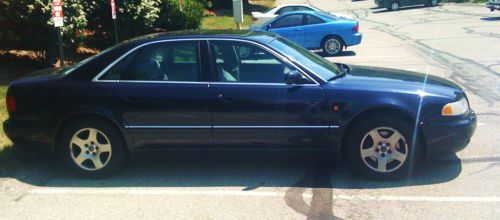1998 audi a8 quartro ,5 speed automatic blue with grey leather interior