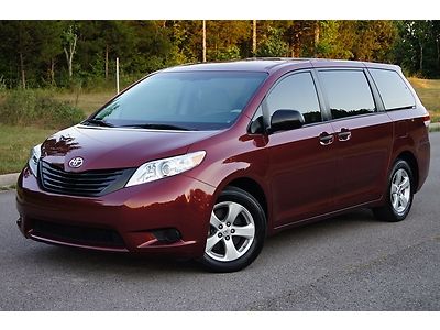 7-days *no reserve* '11 toyota sienna 1-owner off lease 100% hwy miles best deal