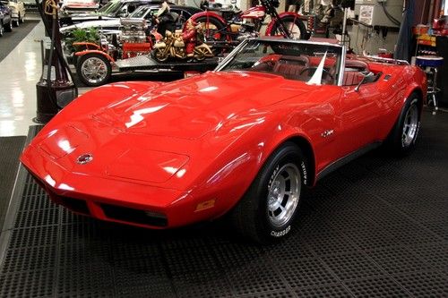1974 chevrolet corvette convertible factory a/c pwr windows matching numbers