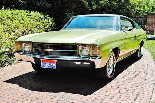 Fully documented just 14,286 miles 1971 chevrolet chevelle malibu all original.