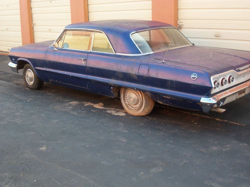 1963 chevy impala 2dr hardtop _great project car