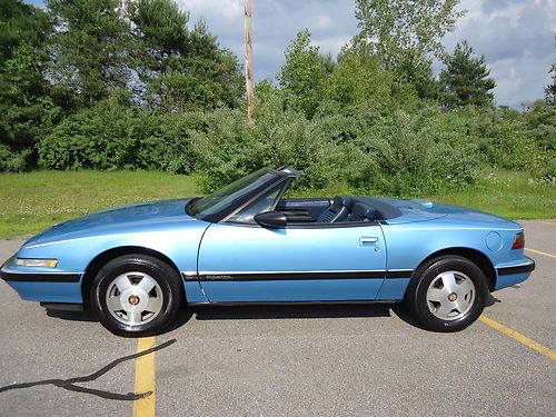 1990 buick reatta convertible 25,000 original miles very rare maui blue 1 of 153