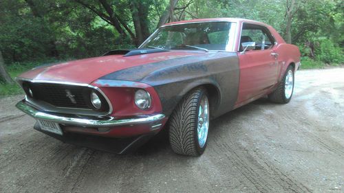 1969 red mustang coupe 69 351w automatic nice driver h code