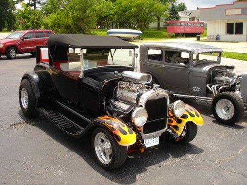 1929 ford model a roadster all steel except front fenders with enclosed trailer