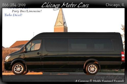 2008 dodge/mercedes sprinter limousine party bus 3.0l diesel one-owner perfect!!