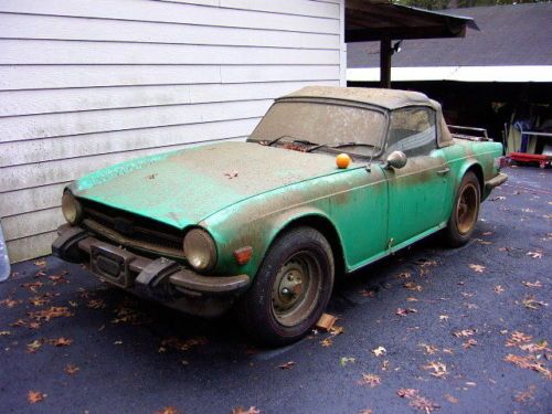 1976 triumph tr6 roadster barn find originally air, overdrive easy solid project