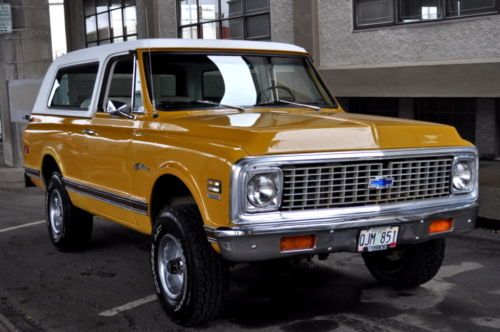 1972 chevrolet k5 blazer cst (custom) 4x4 wheatland yellow new interor must see!