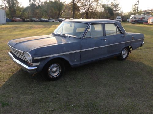 No reserve auction=1963 chevy nova ll=4-door=6-cyl.=engine runs good=with title=