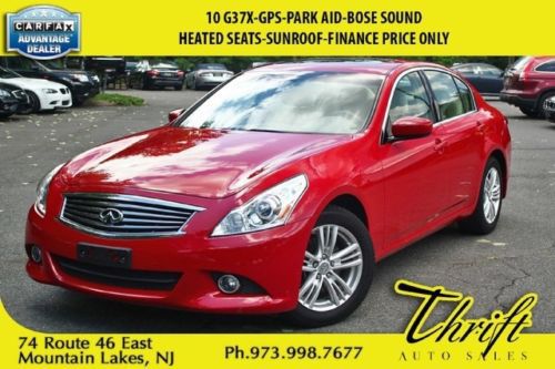 10 g37x-gps-park aid-bose sound-heated seats-sunroof-finance price only