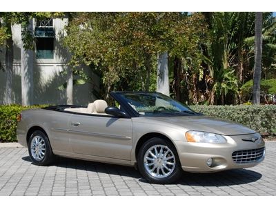 2002 chrysler sebring limited convertible leather autostick cd cruise chrome
