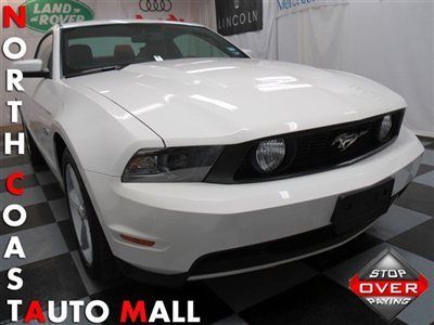 2012(12)mustang gt 6 spd fact w-ty white/red only 24k homelink cruise shaker mp3