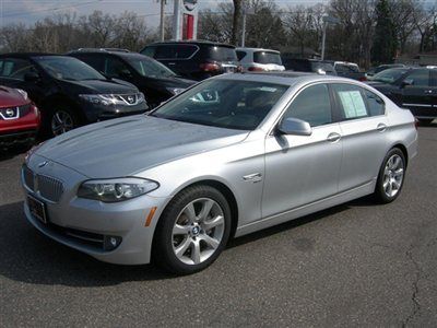 2011 bmw 550i xdrive, p2/cold/conv packages, nav, silver/black, 17289 miles