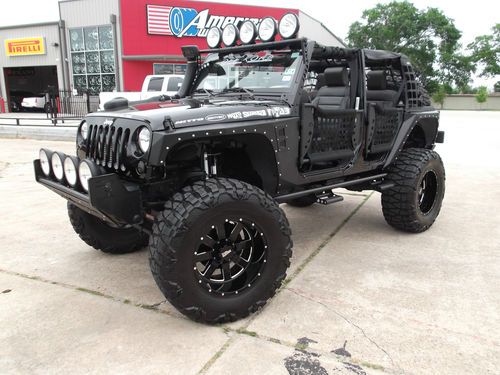2010 jeep wrangler unlimited x supercharged lifted 40" tires n-fab leather