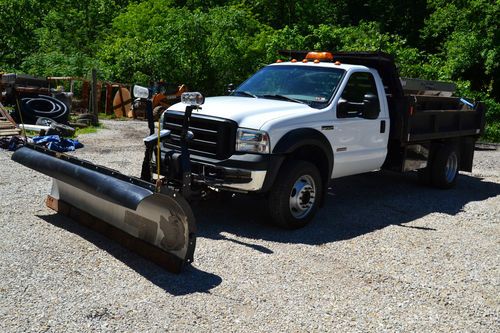 2007 ford f450 xl w/dump bed, snow plow, and spreader