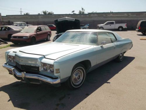 1972 chevy impala 2 door 5.0 307 run and drive clean title project car