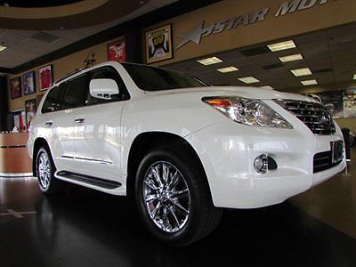 08 lexus lx570 awd leather navigation dvd player back up camera pearl white