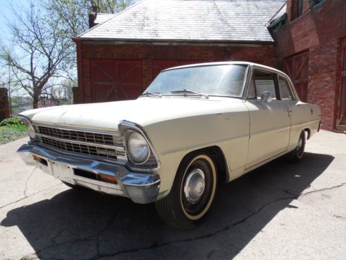 1967 nova 2 dr sedan, fact. a/c arizona rust free, stored for years, sweet find!
