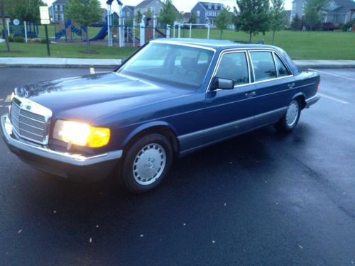 1988 mercedes 560 sel 500-series w126 blue/gray pwr sunroof cold a/c