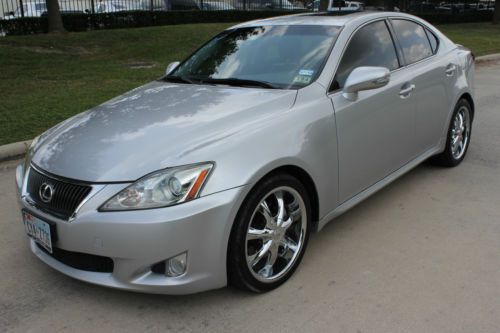 2010 lexus is250 rwd 4dr sedan automatic gps / heated &amp; cooled seats no reserve
