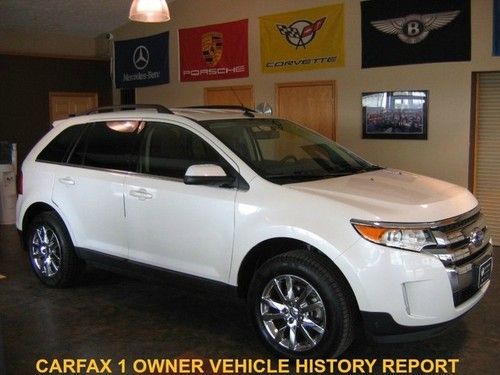 2013 ford edge heated leather back up camera sony cd chrome clean history 11 12