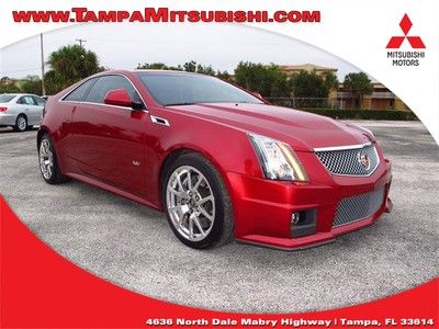 Supercharged 6.2l v8 556hp 2dr automatic cts-v cpe recaro seats nav crystal red