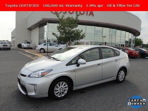 Factory certified 2012 toyota prius plug-in 5dr hb -less than 10k miles!!!