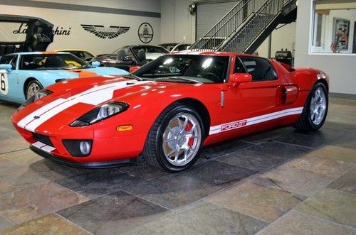 2005 ford gt 5.4l supercharged v8 500 hp leather pw ps pdl gt40 mark iv red