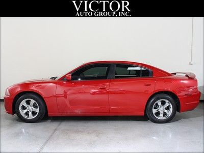 Red 2012 charger chrome wheels srt8 spoiler tinted windows warranty no reserve