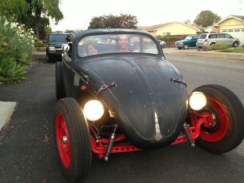1969 vw bug volksrod, rat rod 1915cc- webers, 1932 ford front axle, drag slicks