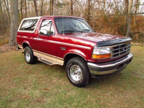 1996 bronco 5.8 liter 107k act miles! 100%original paint_ tow package_leather