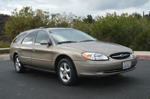 2002 gold ford taurus se wagon v6 automatic 3rd row seat runs &amp; drives excellent