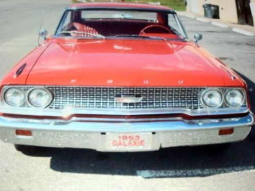 1963 ford galaxie 500 two door red on red fully restored beautiful condition