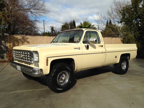 1976 chevy 4x4 2nd owner 350 4spd clean ca truck