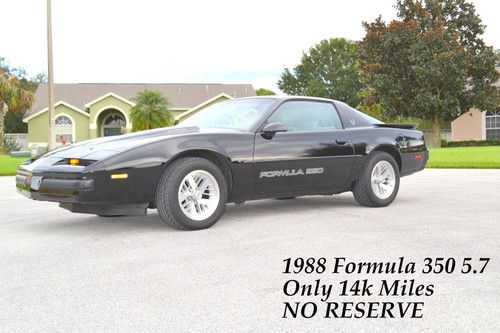 1988 pontiac firebird formula 350 5.7 clean carfax only 14k miles no reserve