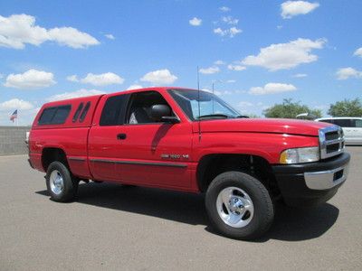 1998 4x4 4wd v8 red automatic camper shell extended cab pickup truck