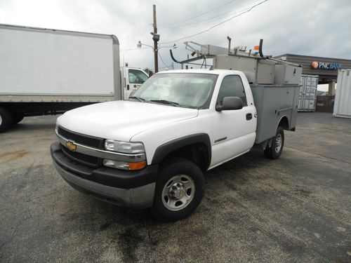 2001 chevy 2500 series former at&amp;t utility service truck low miles! w/ onan gen.