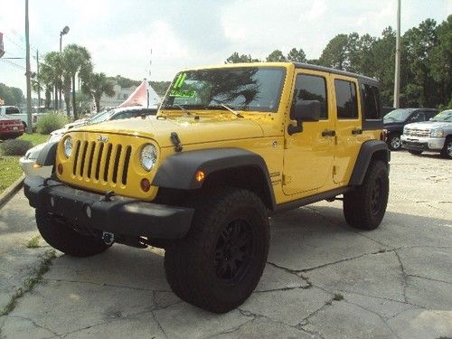 2011 jeep wrangler unlimited sport 4x4 - 4" lift! 35" at tires! rare color! auto