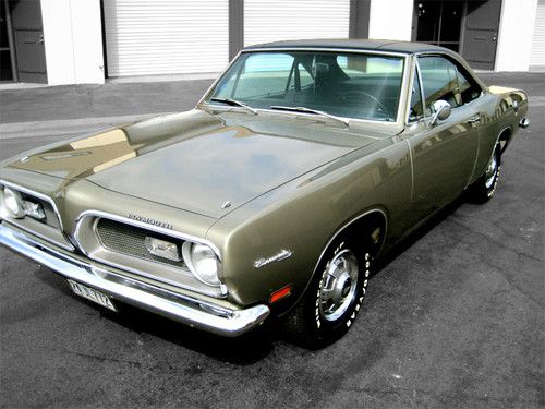 No reserve!!1969 plymouth barracuda california original 1 owner car, build sheet