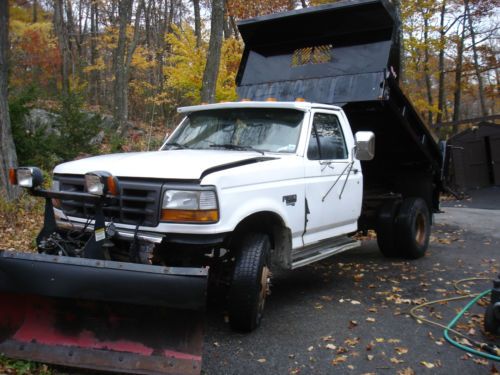 Ford f-350 low boy dump powerstroke 4x4 plow